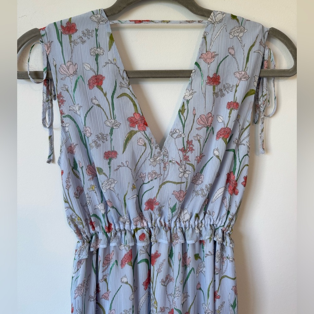 Banana Republic Floral Ruched Maxi Dress - Size 0 - Picture 9 of 14